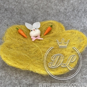 Кошик із сизалю "Квітка" (L00560) , жовтий
