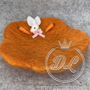Кошик із сизалю "Квітка" (L00560) , помаранчевий