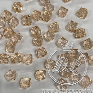 Кришталь куб 10 мм, персикова V-55