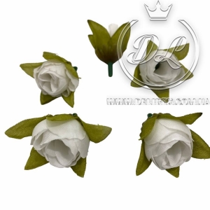 Троянди 2.5 см (бутони) DK, білі- 20 шт.
