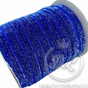 Стрічка велюр 1 см, темно-синій (перламутр ) С127