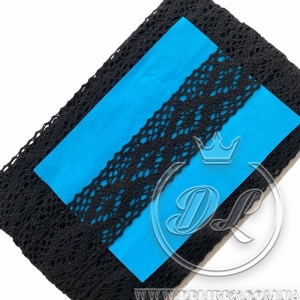 Мереживо в'язане 4 см (D30185), чорне