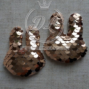 Аплікація ПАЙЕТКА зайчика, св.золото (25 шт.)