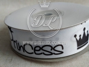 Репс 2.5 см Princess+ корона на білому*