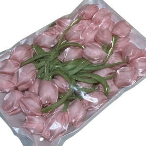 Тюльпани з органзи 4х3.5см, персикові