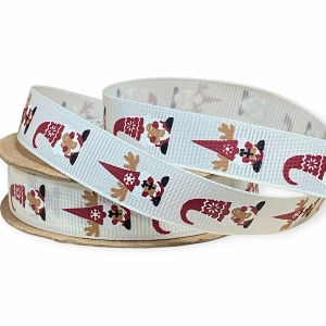 Репс  новорічний 1.5 см , гноми на молочному  (D30357-008)