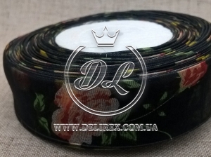 Органза "Розочка" 2.5 см, чорна