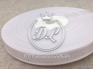 Органза 1.2 см атласний кант, біла