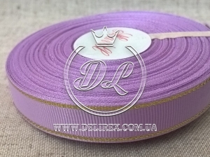Репс з люрексом 1.5 см (золото), св.фіолетовий