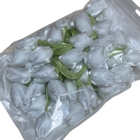 Тюльпани з органзи 4х3.5см, білі