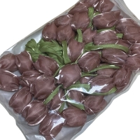 Тюльпани з органзи 4х3.5см,темно- пудрові( коричневі)