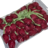 Тюльпани з органзи 4х3.5см, червоні