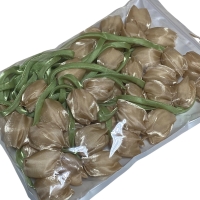 Тюльпани з органзи 4х3.5см, золотисті