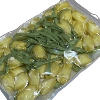 Тюльпани з органзи 4х3.5см, жовті